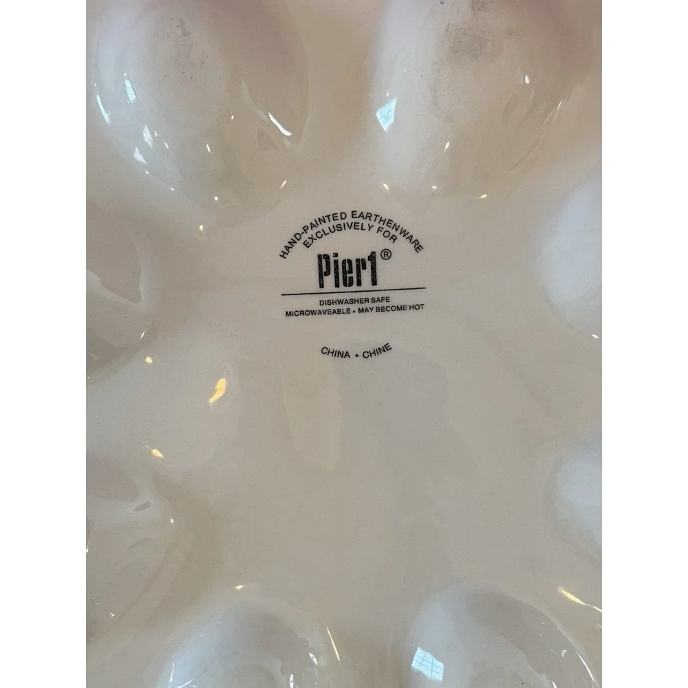Easter Egg Dish, Pier One, Deviled egg dish, pastel colors 11
